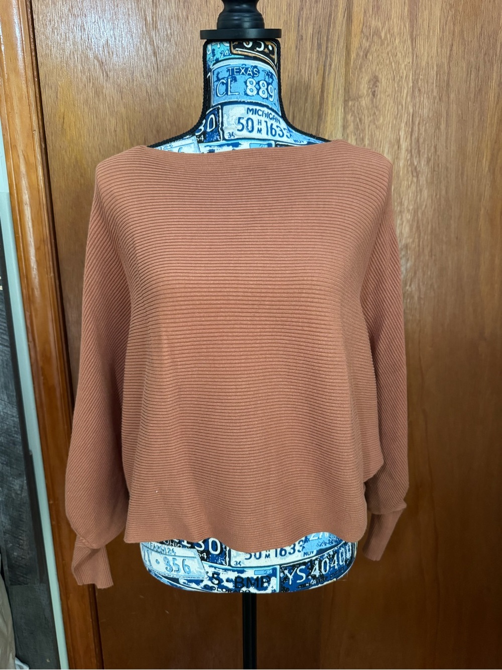 Altar’d State Rib-Knit Boat Neck Dolman Pullover Sweater Women’s XS